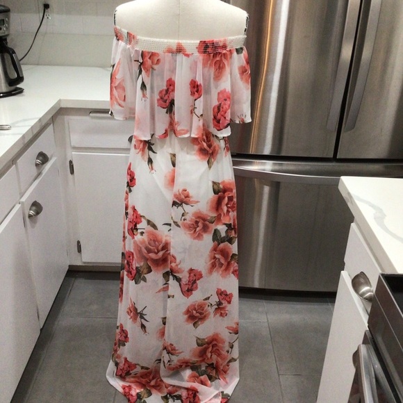 Show Me Your Mumu Floral Hacienda In Lady Rose Ivory Long Maxi Dress XS - Picture 4 of 8